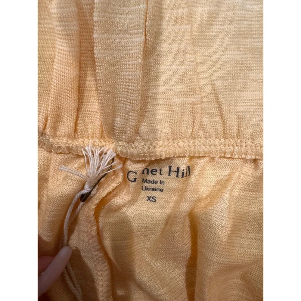 NWT Garnet Hill Orange Linen Wide Leg Cropped Pants XS Sleepwear‎